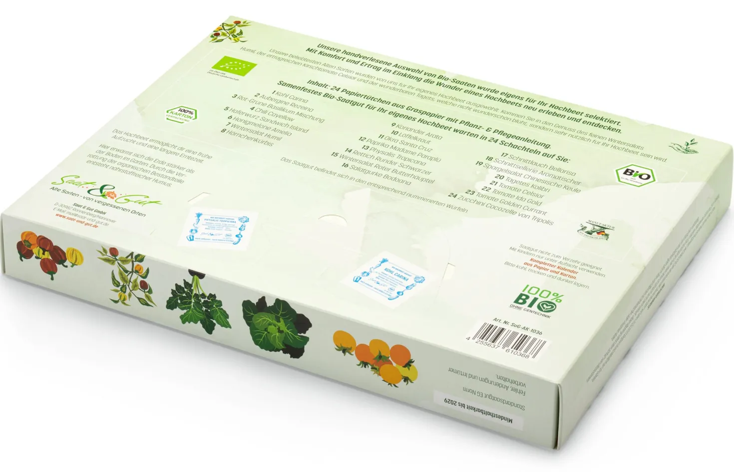 Adventskalender Bio-Hochbeetgemüse