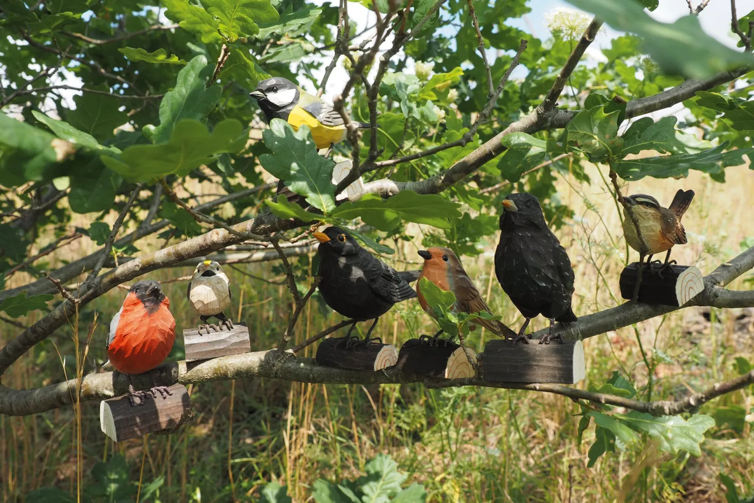 Amsel Lindenholz handgeschnitzt