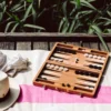 Backgammonspiel Kirschbaumholz