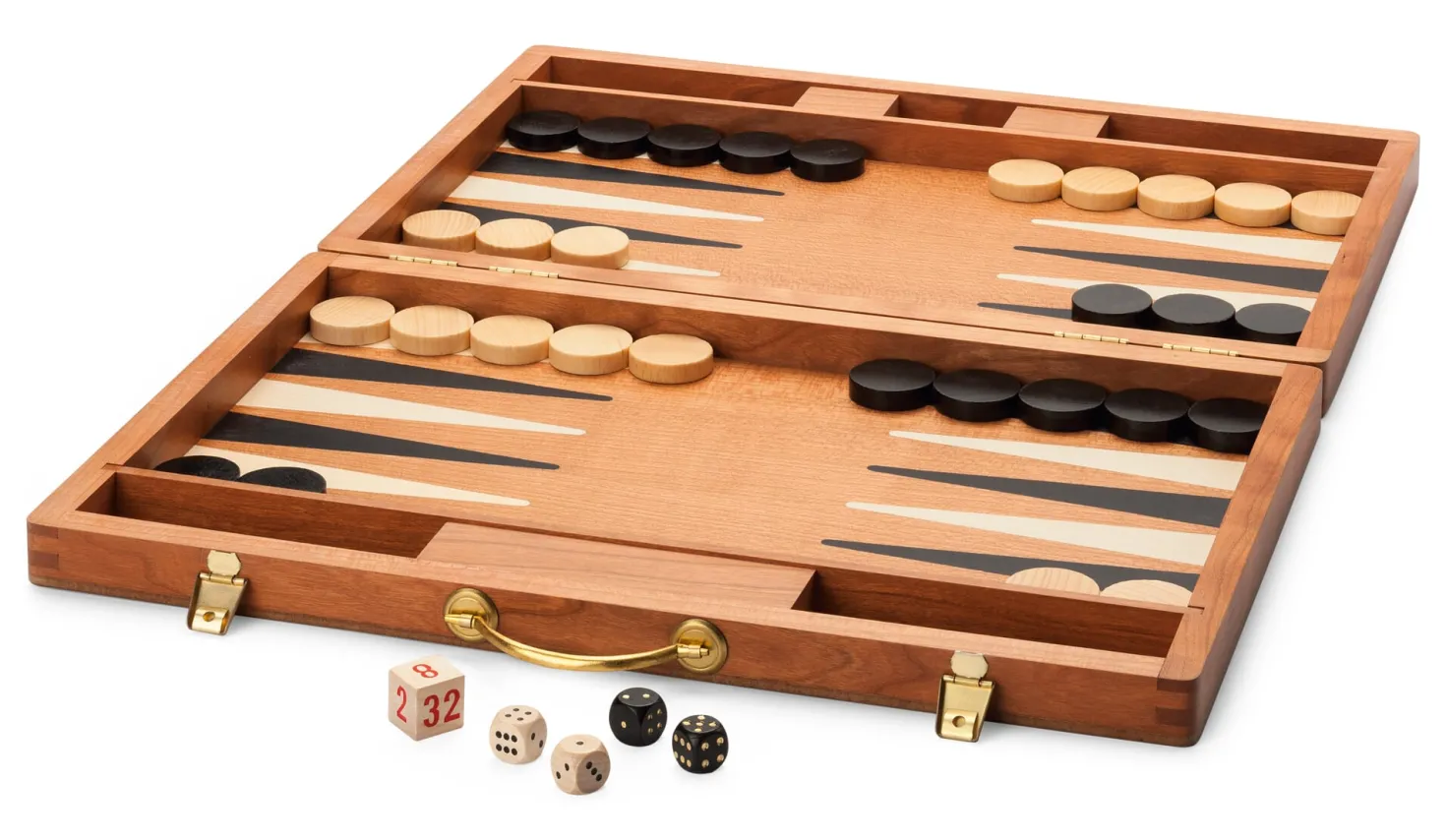 Backgammonspiel Kirschbaumholz