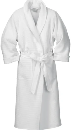 Bademantel Waffelpiqué und Frottier Unisex