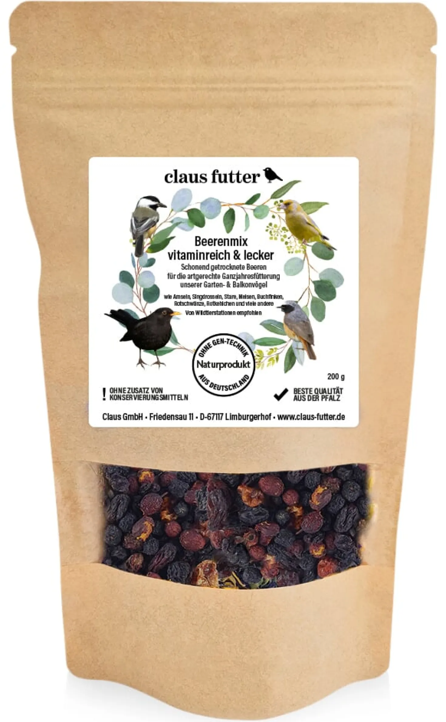 Beerenmischung für Vögel
