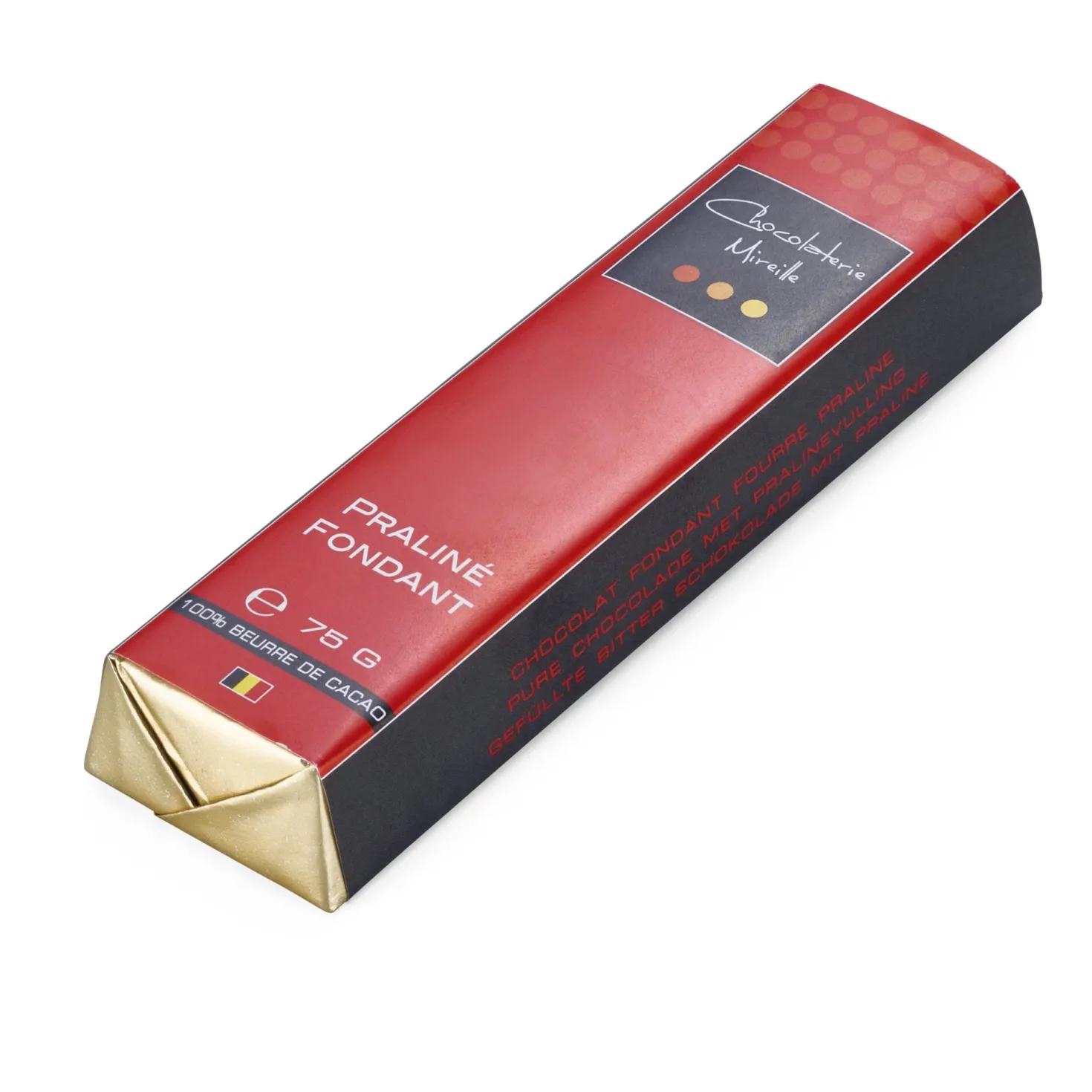 Belgischer Schokoladenriegel Nougatpraline