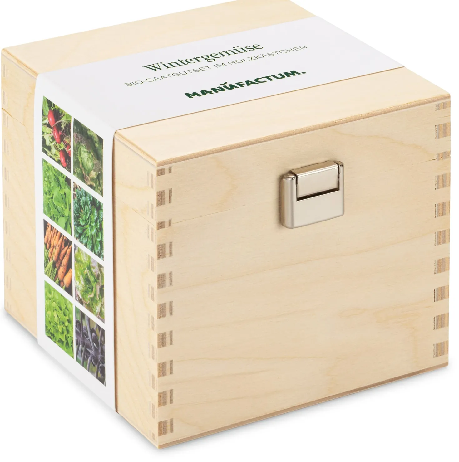 Bio-Saatgutset im Holzkästchen