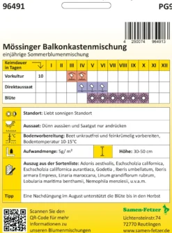 Blumensamen Mössinger Balkonkastenmischung