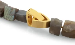 Collier Labradorit, Oliv-Türkis