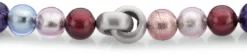 Collier Muranoglas, Blau-Rosé-Weinrot