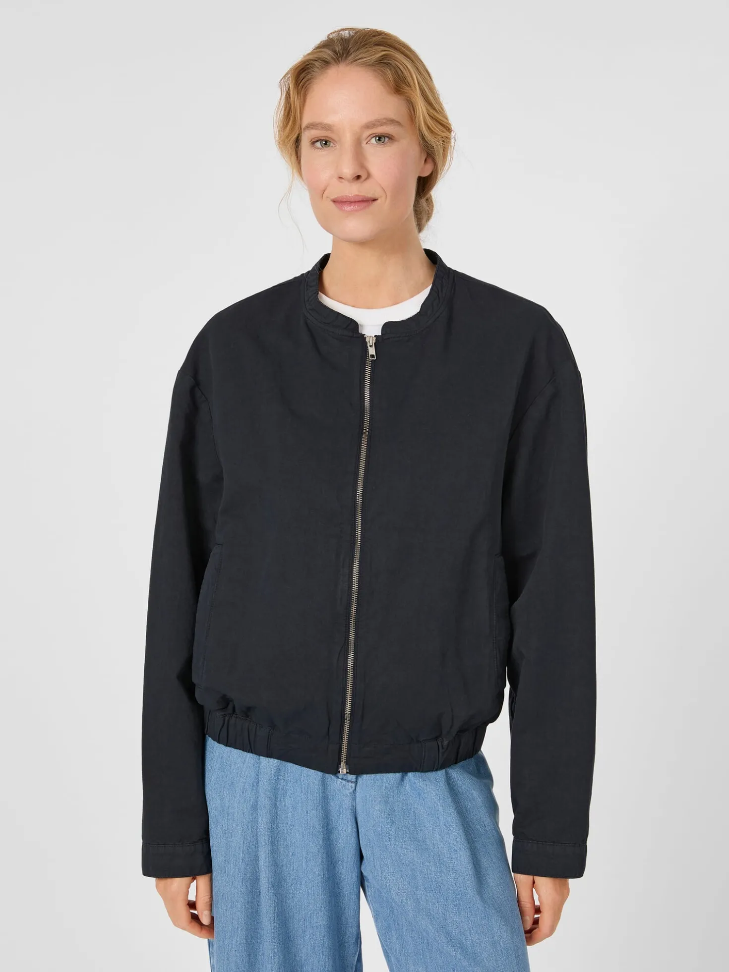 Damenblouson Baumwolle-Leinen