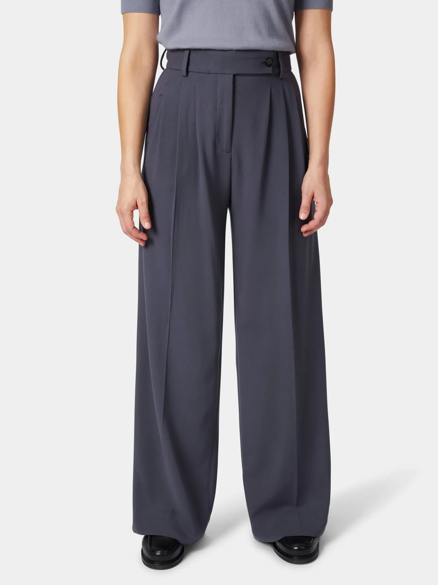 Damen-Bundfaltenhose
