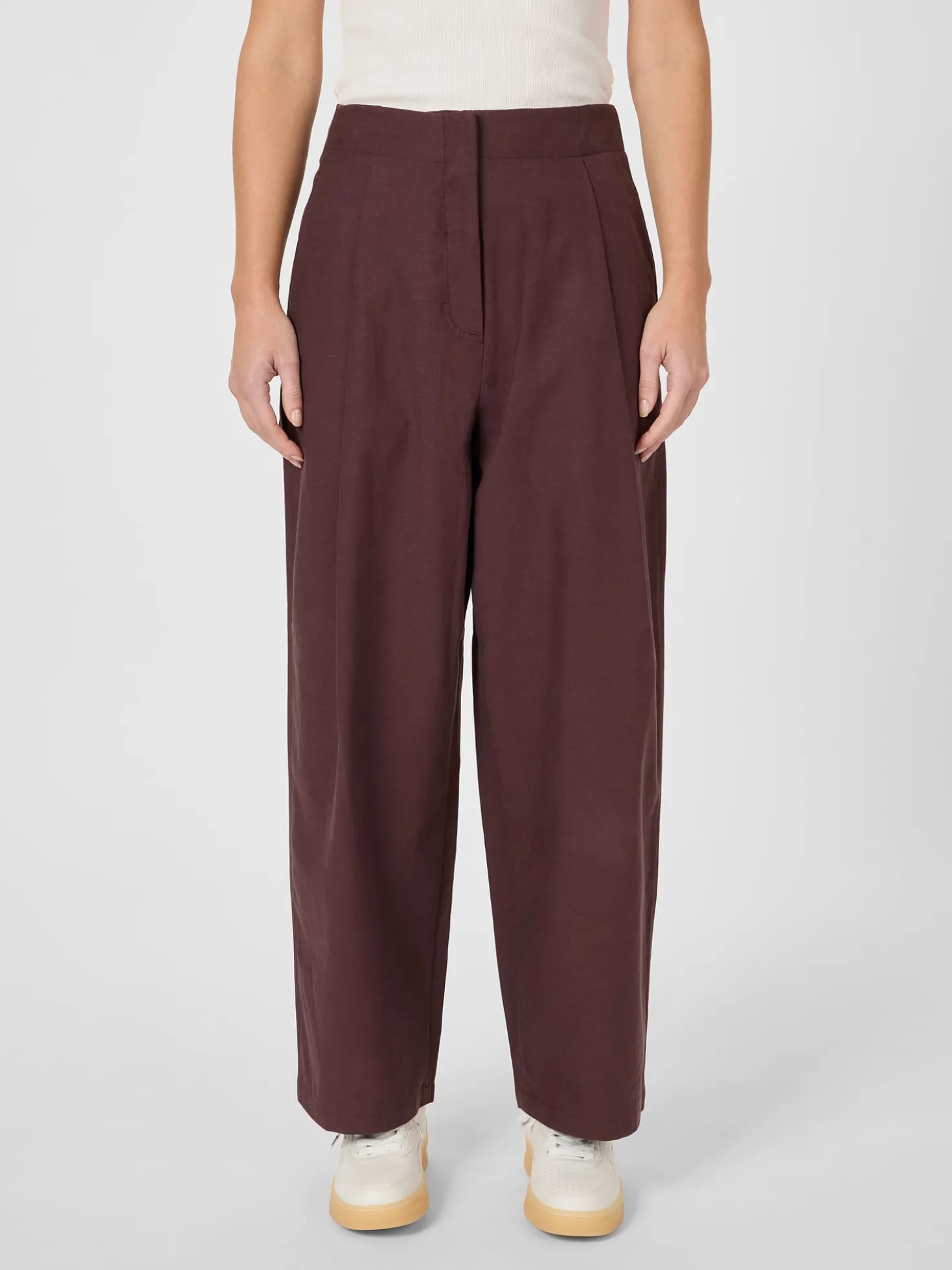 Damen-Bundfaltenhose