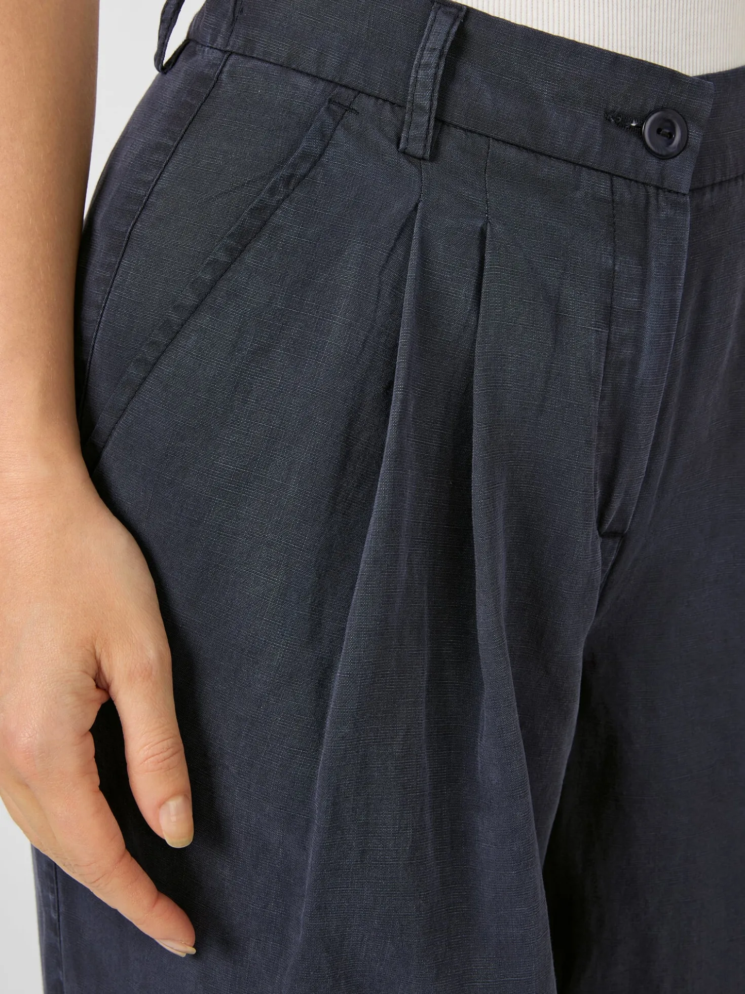 Damen-Bundfaltenhose Lyocell
