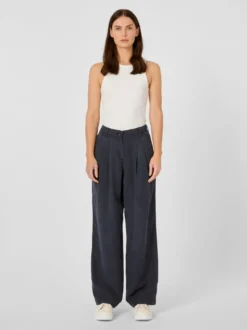 Damen-Bundfaltenhose Lyocell