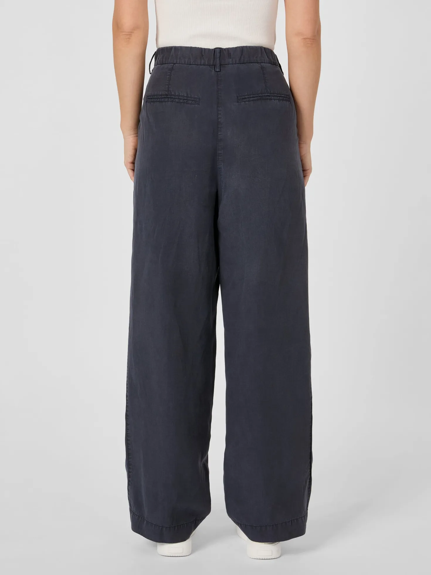 Damen-Bundfaltenhose Lyocell