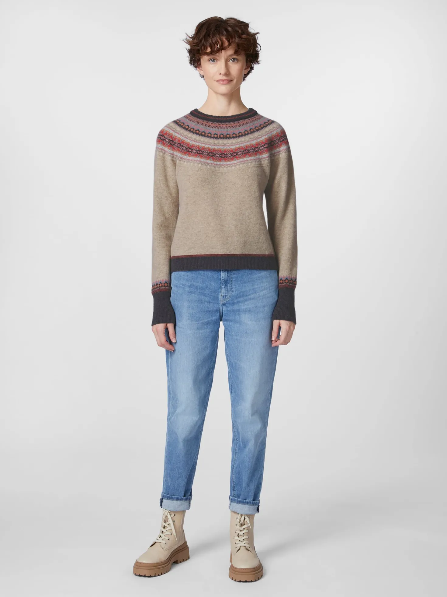 Damen-Cropped-Pullover