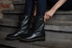Damenhalbstiefel Rindleder gefüttert