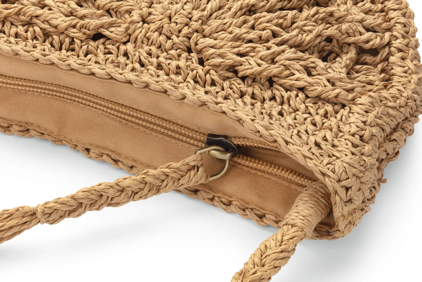 Damen-Handtasche Raffia, natur