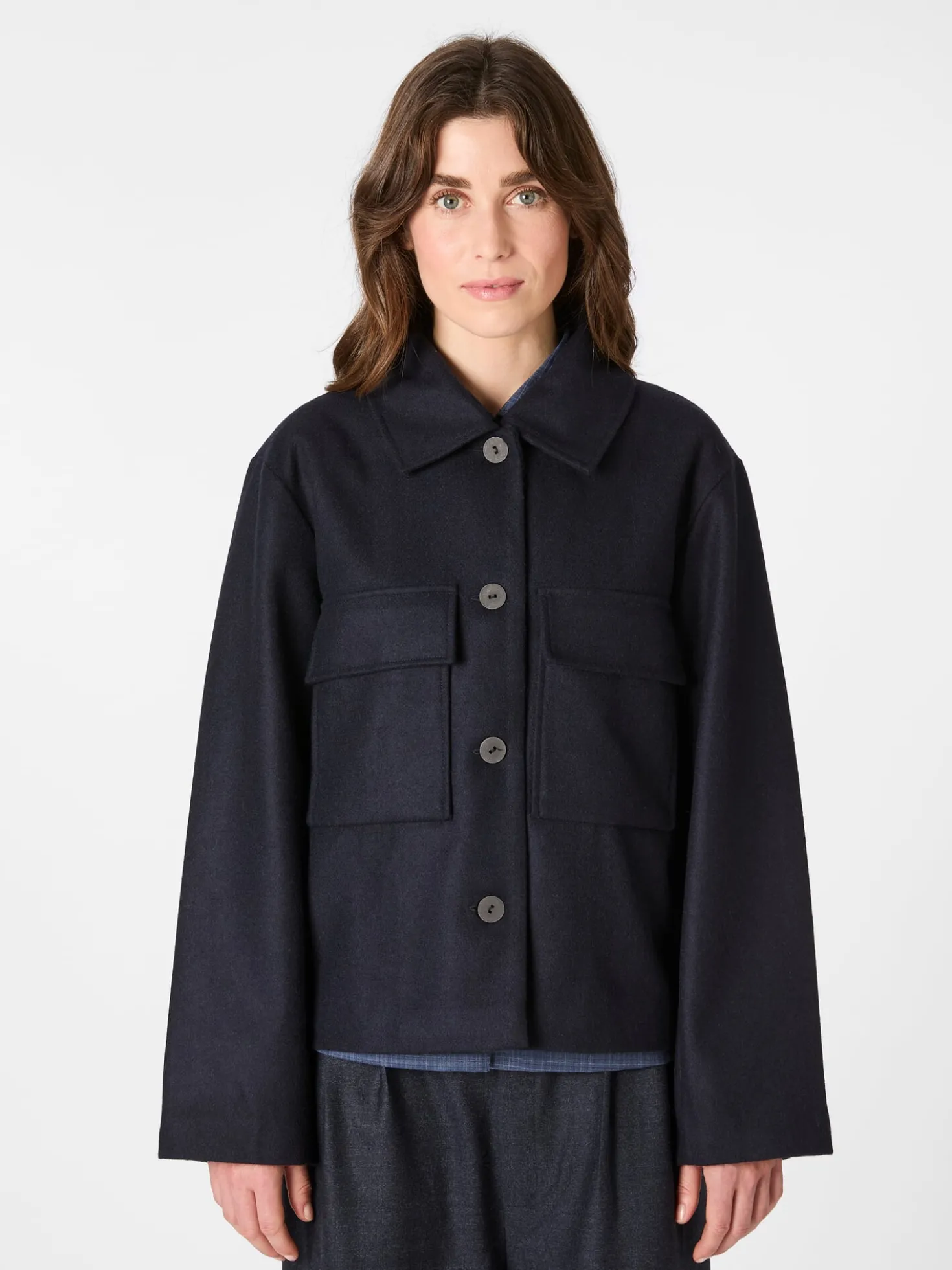 Damen-Hemdjacke Wolle
