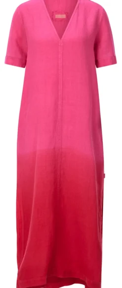 Damenkleid Leinen Batik