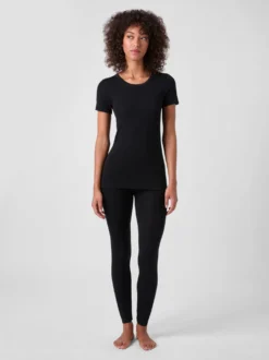 Damen-Kurzarmshirt Wolle-Seide