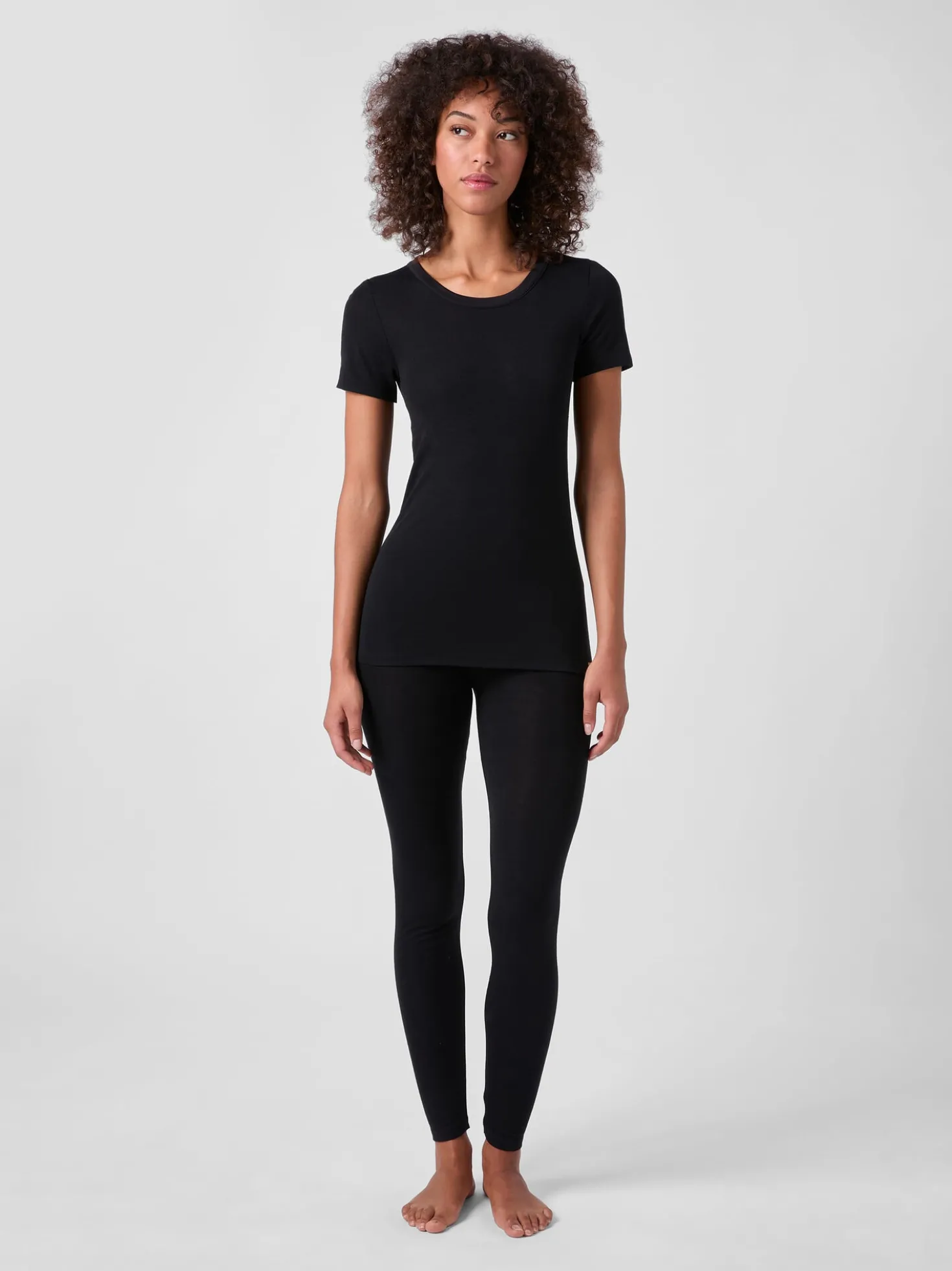 Damen-Kurzarmshirt Wolle-Seide