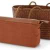 Damen-Ledershopper geflochten, Braun