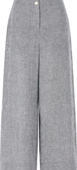 Damen-Leinenhose gestreift