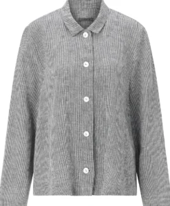 Damen-Leinenjacke gestreift