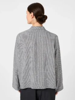 Damen-Leinenjacke gestreift