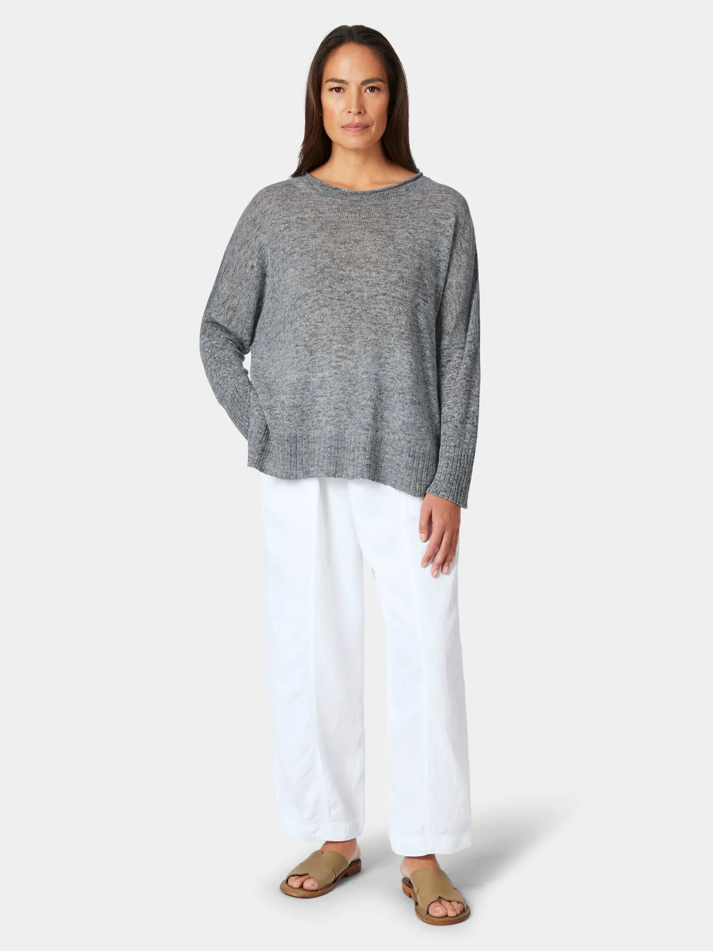 Damen-Leinenpullover