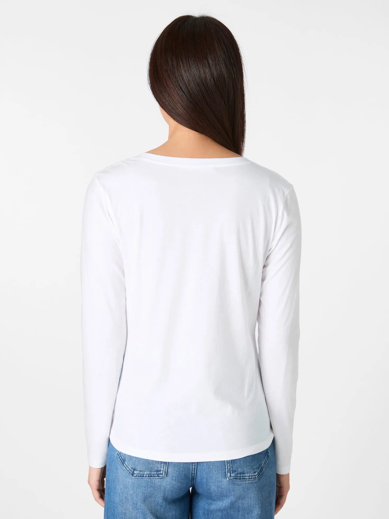 Damen-Longsleeve V-Ausschnitt