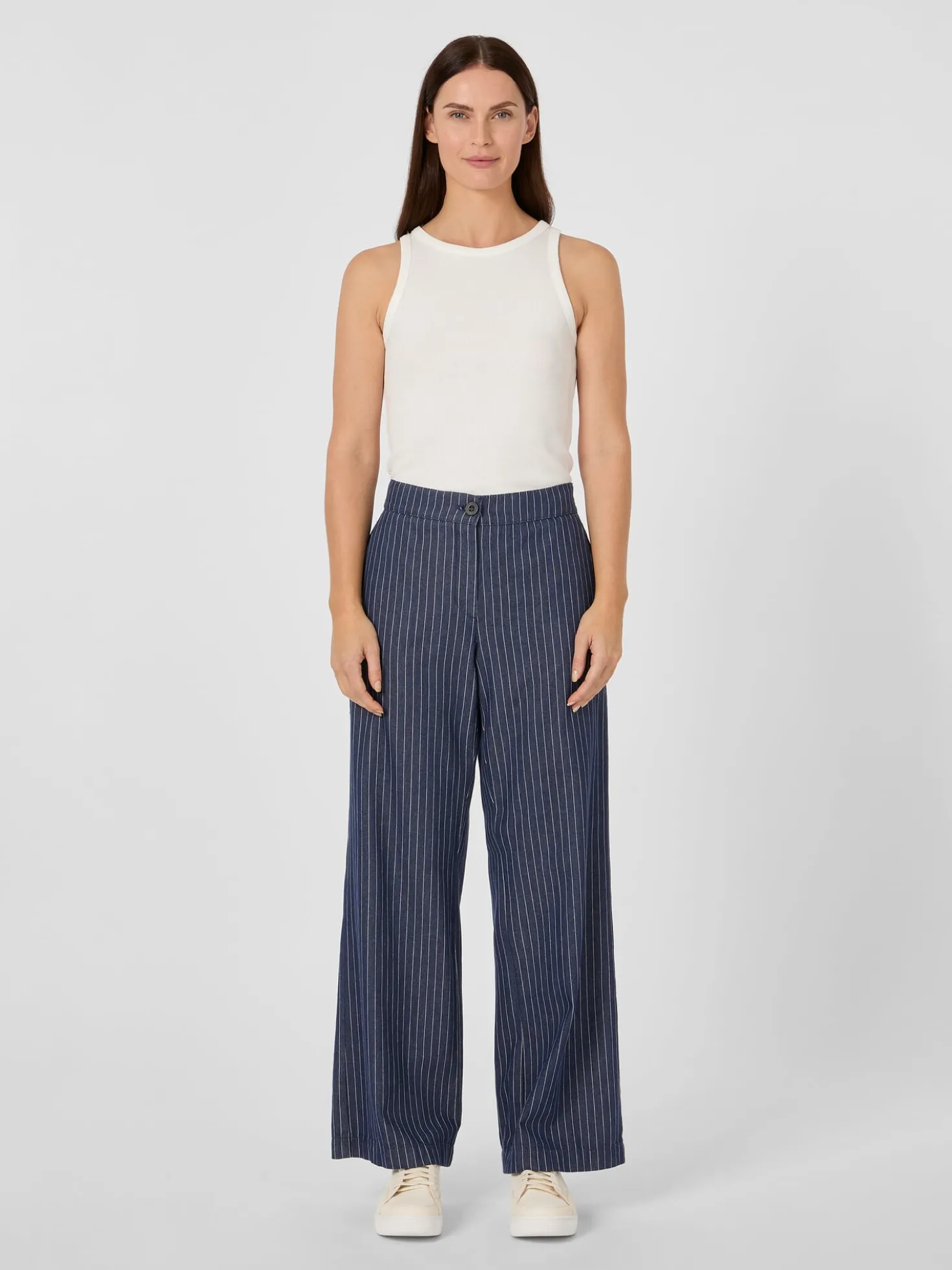 Damen-Marlenehose Nadelstreifen