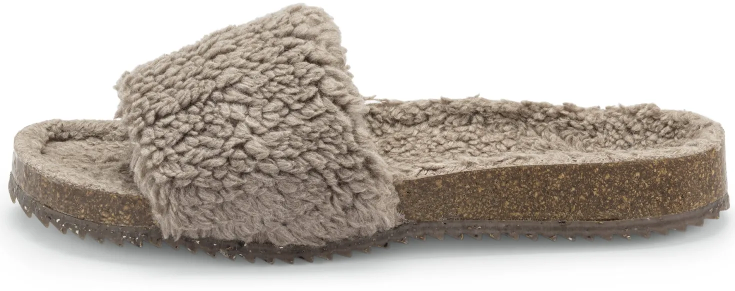 Damen-Pantolette Teddyplüsch