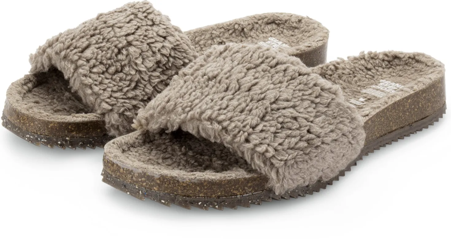 Damen-Pantolette Teddyplüsch