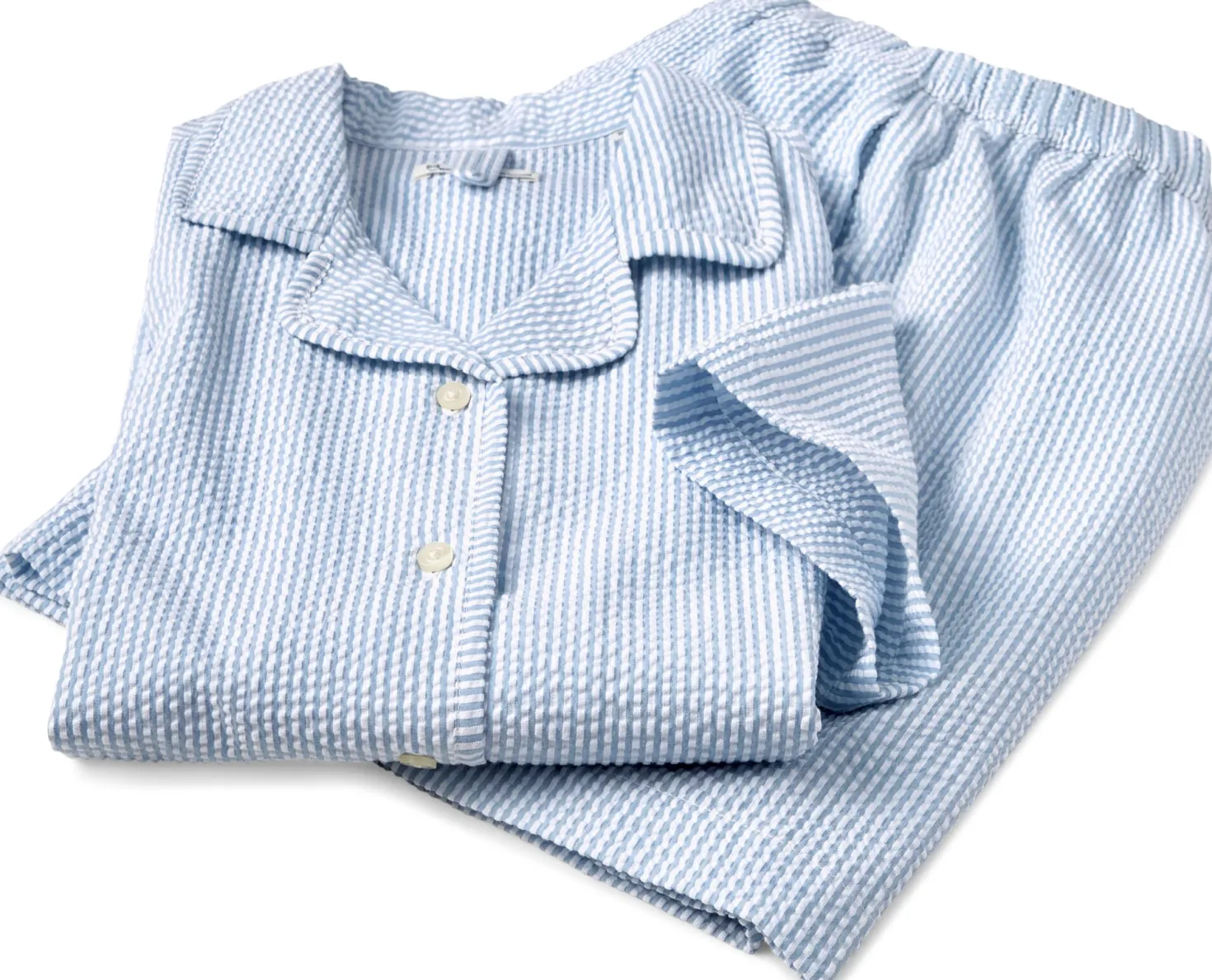 Damen-Pyjamashirt Seersucker