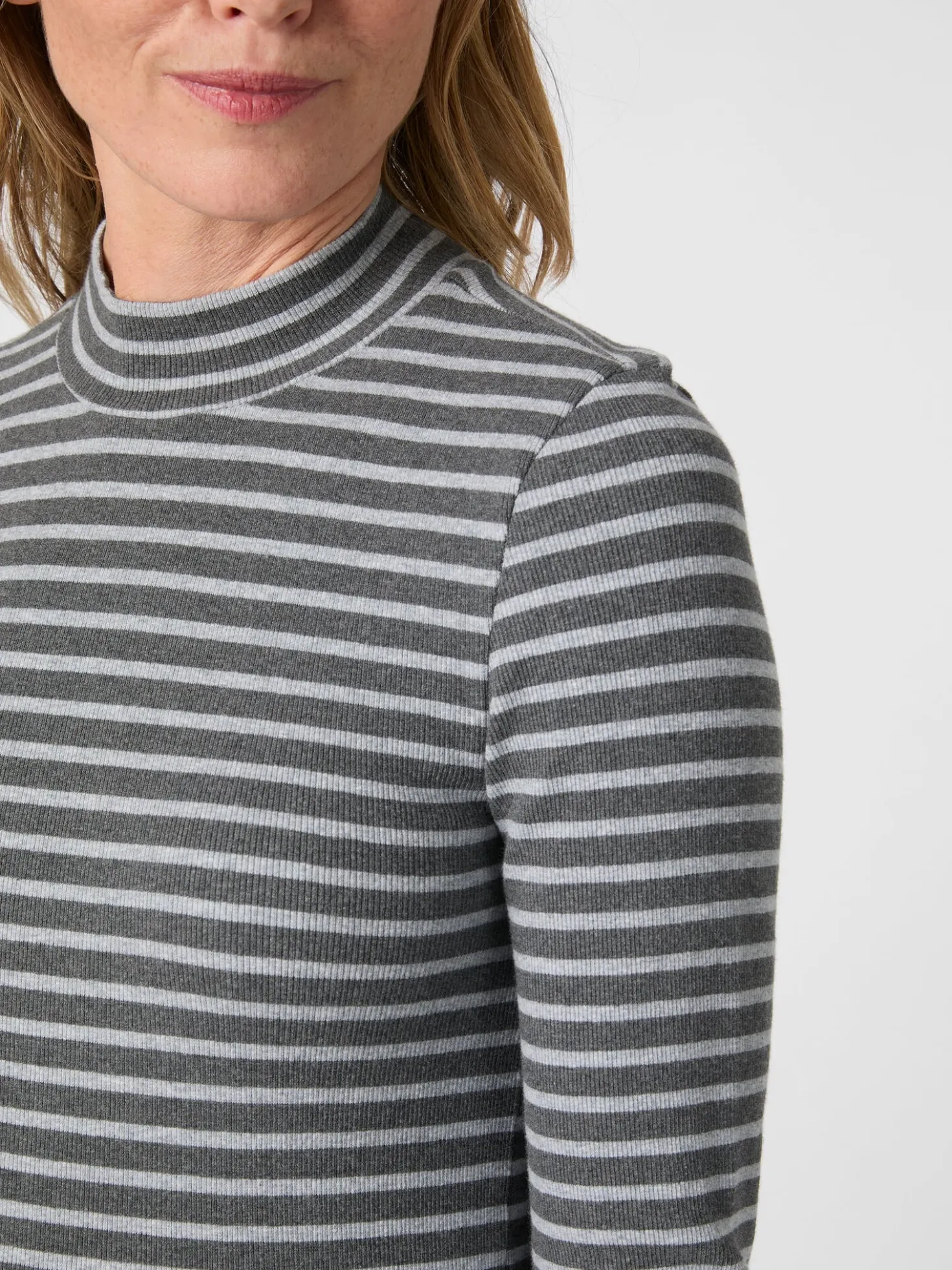 Damen-Rippenshirt gestreift