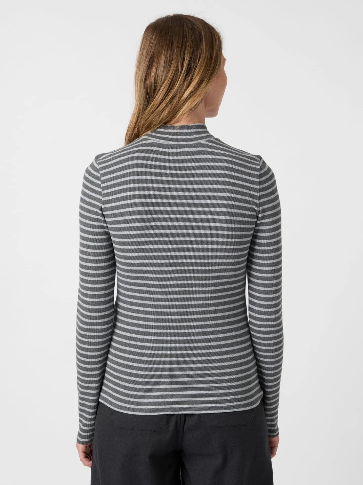 Damen-Rippenshirt gestreift
