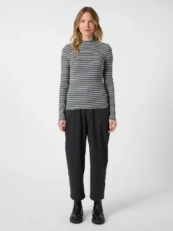 Damen-Rippenshirt gestreift