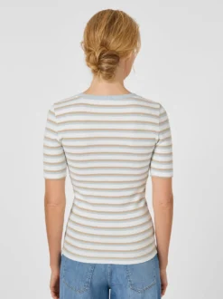 Damen-Rippenshirt gestreift