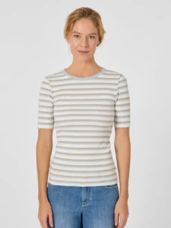 Damen-Rippenshirt gestreift