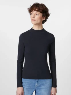 Damen-Rippenshirt Langarm