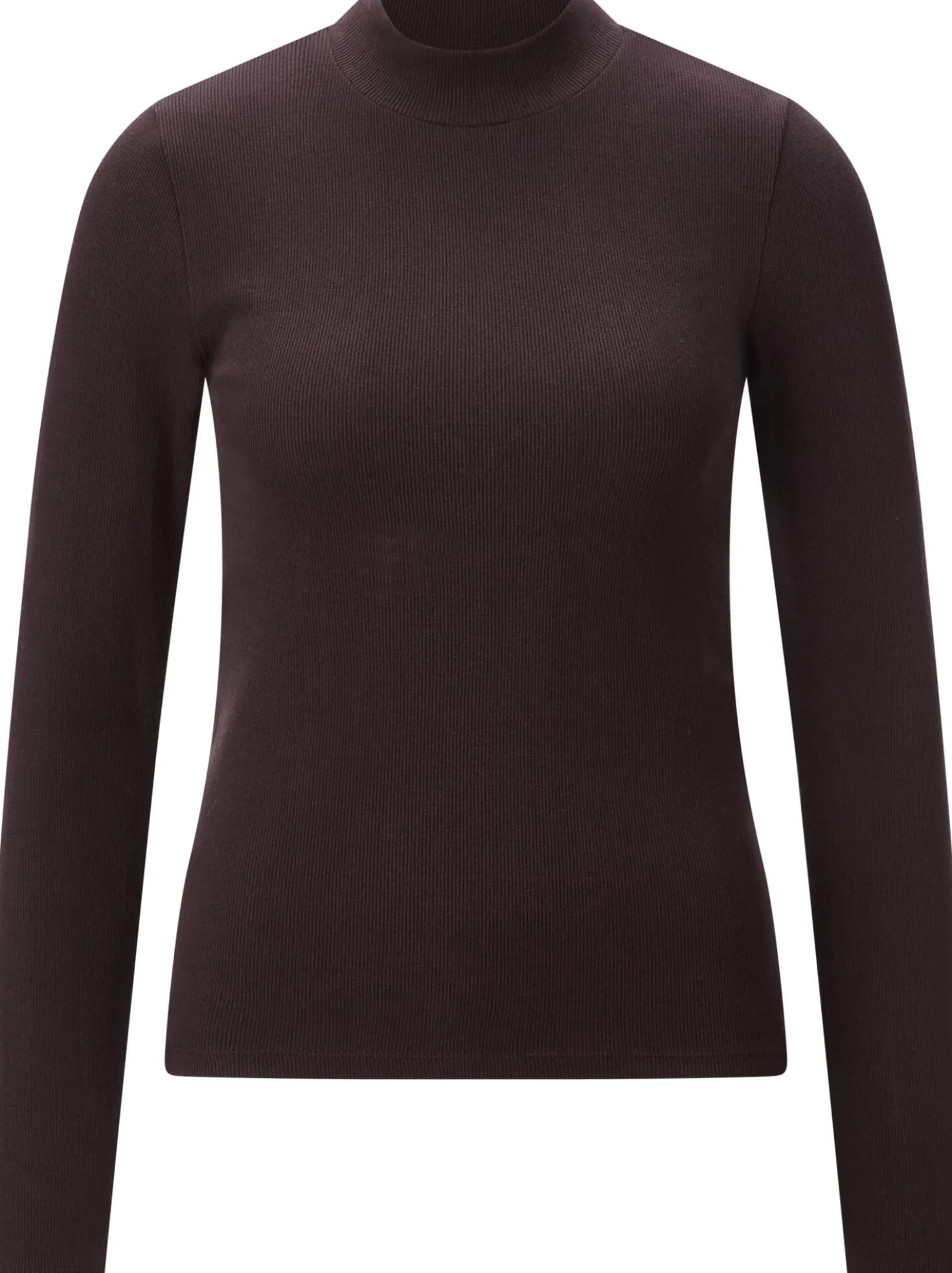 Damen-Rippenshirt Langarm
