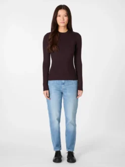 Damen-Rippenshirt Merinowolle