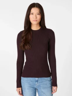 Damen-Rippenshirt Merinowolle