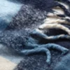 Damenschal großkariert, Blau-Weiß
