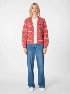 Damen-Strickjacke gestreift