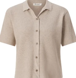 Damen-Strickpolo geknöpft