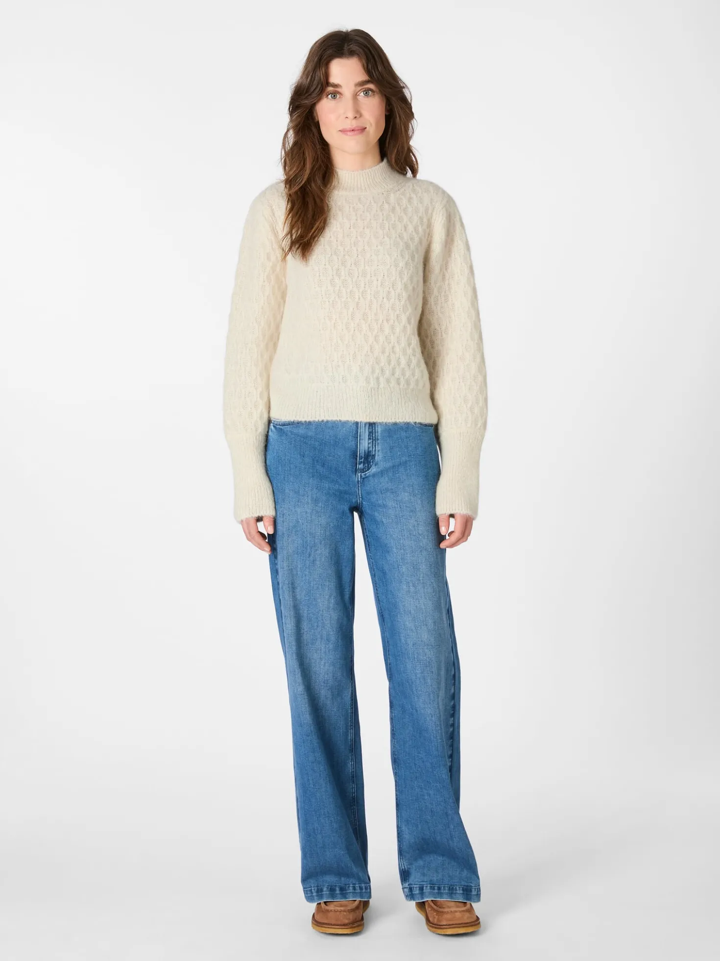 Damen-Strickpullover Alpaka