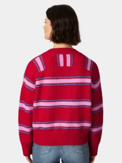 Damen-Strickpullover gestreift