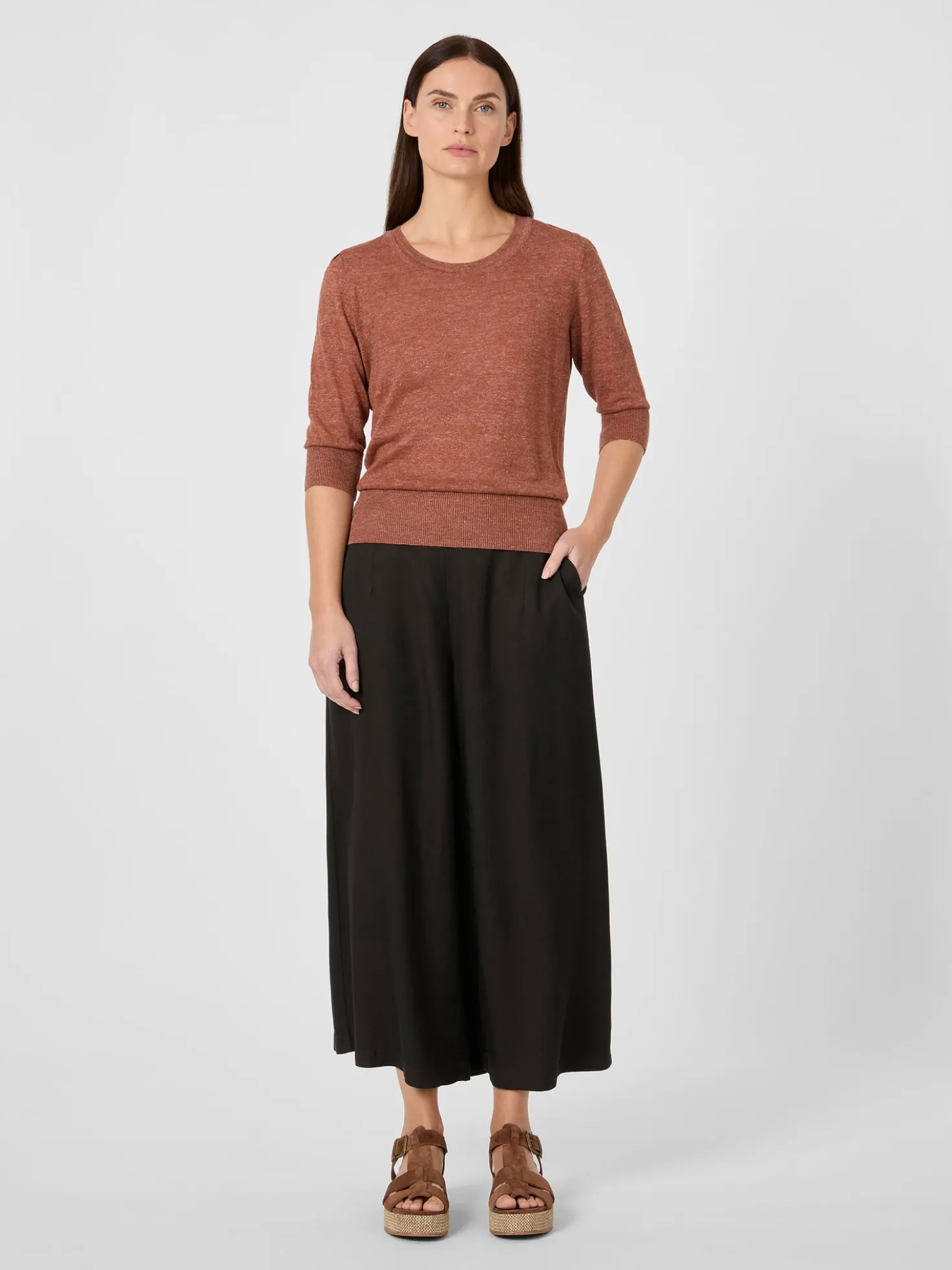 Damen-Strickshirt Dreiviertelarm