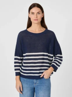 Damen-Strickshirt gestreift